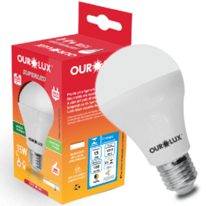 Lâmpada LED Bulbo 15W Ourolux 6500K E27 Bivolt