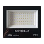 Projetor LED 100W Sorte Luz 6400K Flex Bivolt